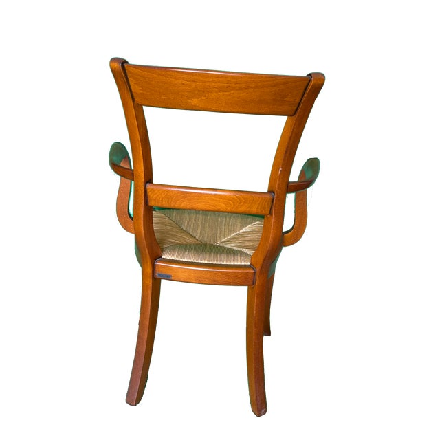 Mid-Century Modern 1990s Pair of Grange Cherry Wood Side Chairs For Sale - Image 3 of 6