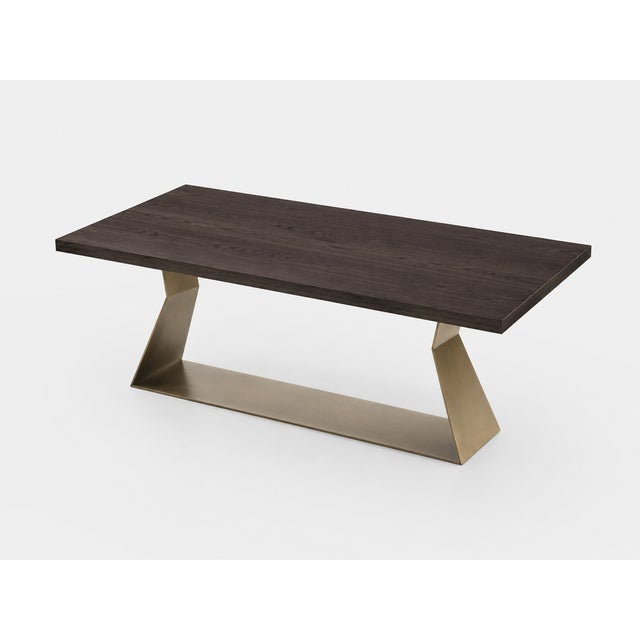 Roma Table in Wenge Oak by Andrea Toffanin for Hood - Back & Forth Design For Sale - Image 4 of 5