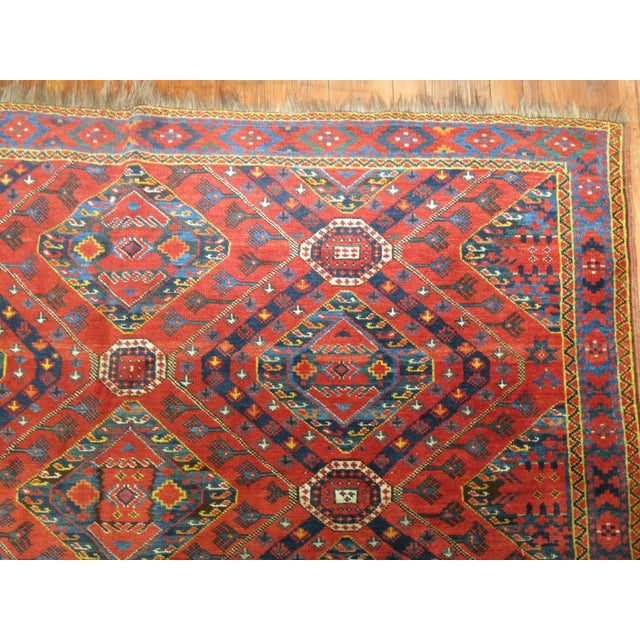 A well-preserved rare gallery size tribal Turkmen beshir rug. 6'1'' x 13'3''