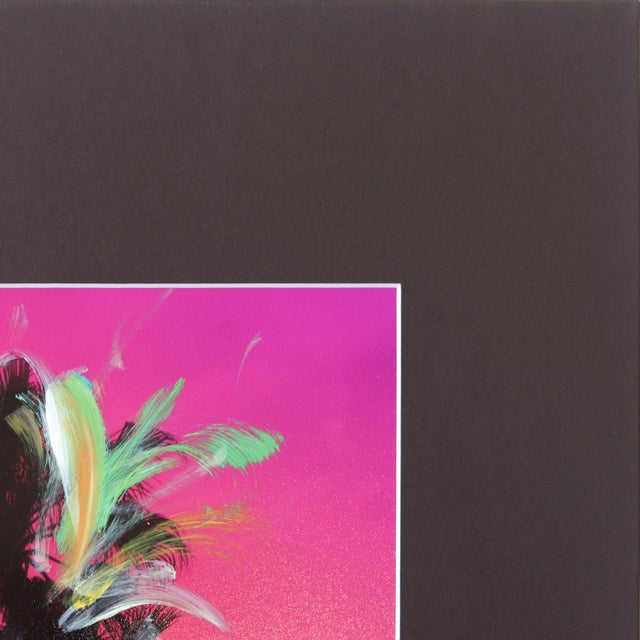 Pop Art Palms 2 Sunset - Vibrant Pink and Orange Landscape Painting Original Artwork by Pete Kasprzak For Sale - Image 3 of 6