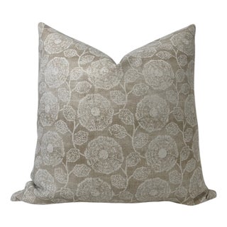 Freedia Floral Pillow Cover in Dune, 22x22 Pillow For Sale