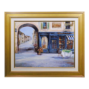 Sabrina R. DePatran "Restaurant" French City Scene Original Oil Painting