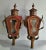 Pair of portuguese lanterns 18th century in painted and gilded metal, glass sides. Height: 57 cm. Good conditions this...