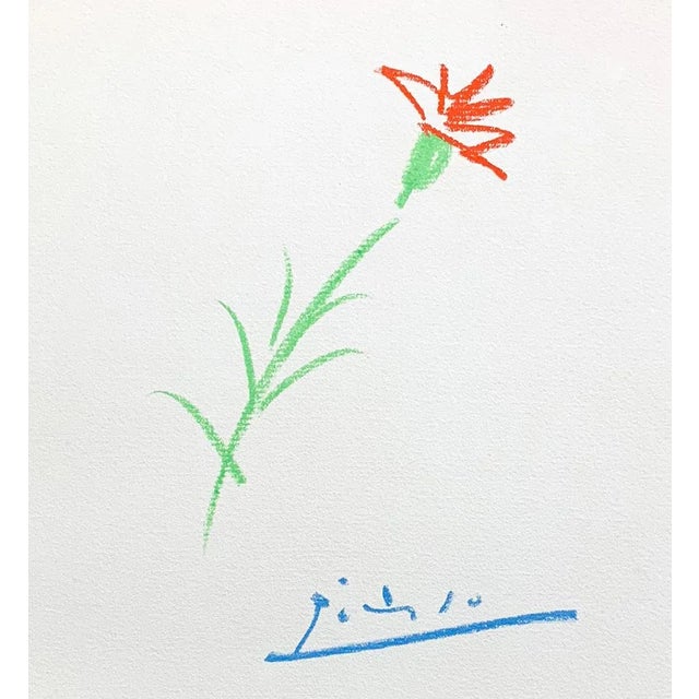 Mid-Century Modern 1960s Pablo Picasso "Carnation..." Limited Edition Lithograph For Sale - Image 3 of 5