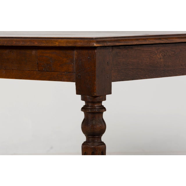 Late 19th Century French Louis XVI Style Oak Writing Table For Sale - Image 11 of 17