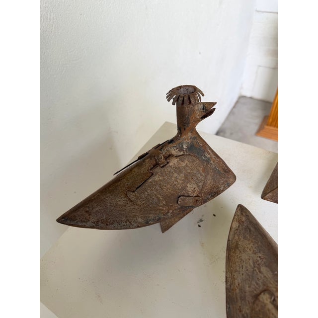 Brutalist Folk Art Bird Candlesticks, 1950s, Set of 3 For Sale - Image 10 of 18
