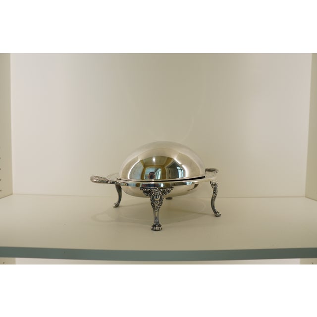 Vintage Silverplate Roll-Top Dome Serving Dish For Sale - Image 17 of 18