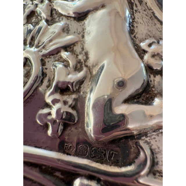 Silver Sterling Silver Cherub Frame For Sale - Image 8 of 11