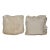 Pair of Genuine White Mongolian Sheepskin & Textured Bouclé Throw Pillows For Sale