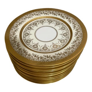 Beautiful Set of Antique Service Plates For Sale