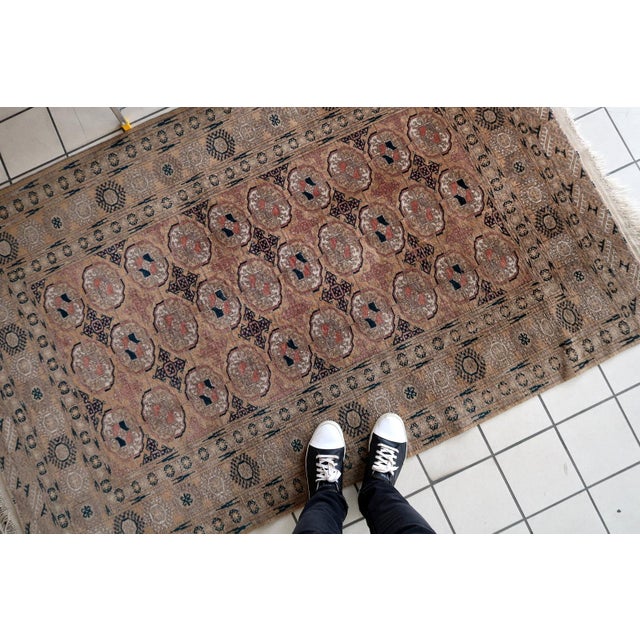 1960s 1960s, Handmade Vintage Afghan Baluch Rug 4.1' X 6.5' For Sale - Image 5 of 15