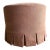 Bailey Havane Slip Covered Ottoman With Pleated Skirt For Sale