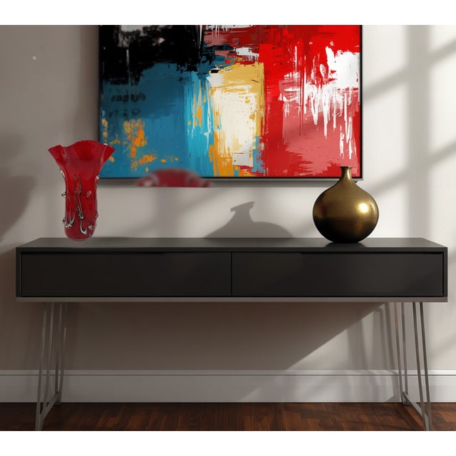 Vintage Fazzoletto Murano Textured Red Art Glass Vase For Sale In New York - Image 6 of 14