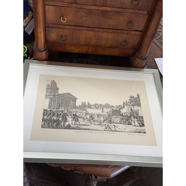 Pair of 19th Century French Etchings, c.1860 – Fêtes Nationales Scenes, Custom Framed For Sale - Image 4 of 4