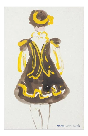 Costume Mixed Media on Paper by Alkis Matheos