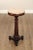 High Quality Antique 19th Century Carved Mahogany Pedestal Plant Stand with Round Marble Top