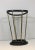 Wood Attributed to Jacques Adnet, Ebonized Wood and Brass Umbrella Stand For Sale - Image 7 of 13
