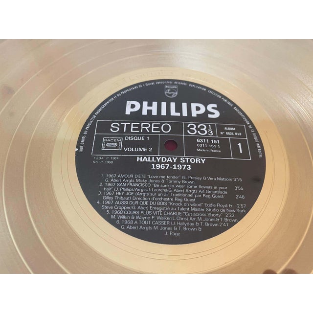 Official Gold Record Award France Johnny Halliday Story 1967-1973 Vol.2 For Sale - Image 11 of 16