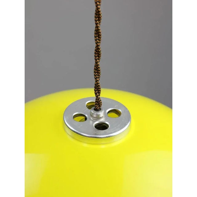 Plastic Space Age Yellow Acrylic Glass Pendant Lamp, 1970s For Sale - Image 7 of 13