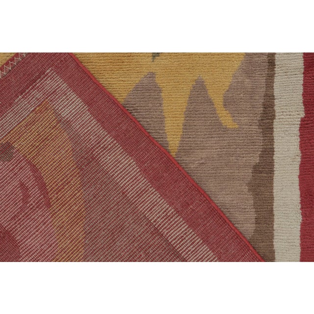 Rug & Kilim’s French Deco Style Rug in Polychrome, Impressionist Floral Patterns For Sale In New York - Image 6 of 6