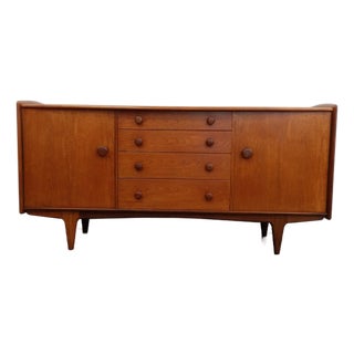 Vintage Mid Century Modern Teak Credenza by A. Younger For Sale