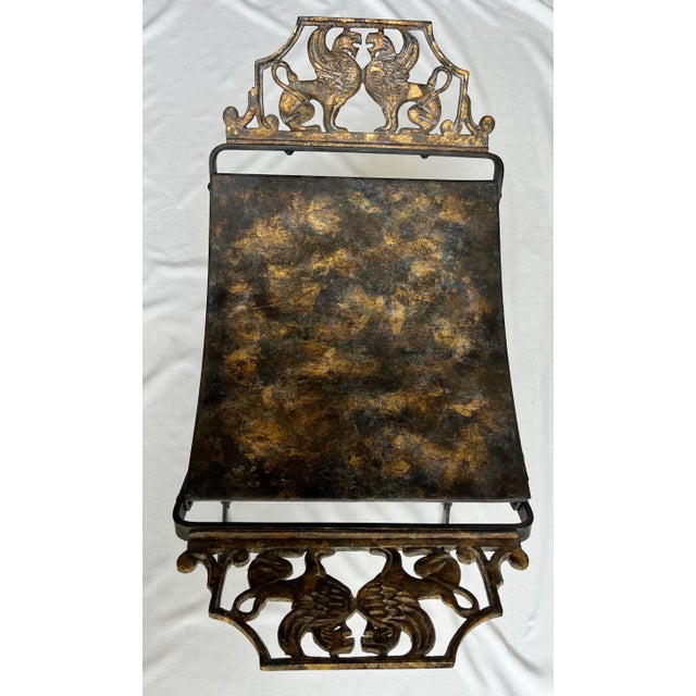 Vintage Oscar Bach Style Newly Painted and Hand Gilt Iron X Base Bench/Stool For Sale - Image 10 of 11