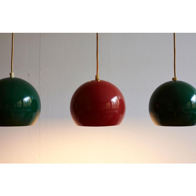 Mid-Century Pendant Lights, Denmark, 1970s, Set of 3 For Sale - Image 10 of 11