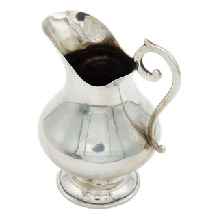 Small Plain Silver Water Jug For Sale