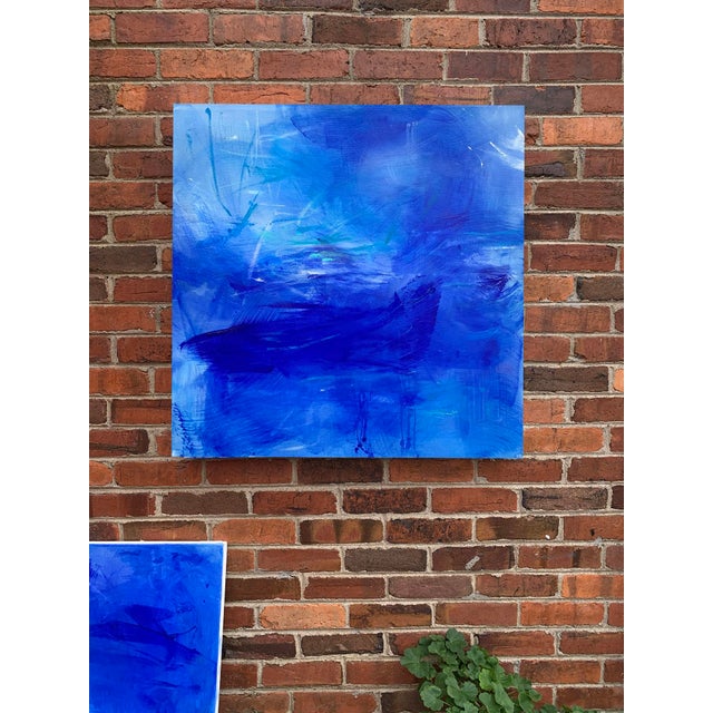 2020s "Sea Gulls" by Trixie Pitts Abstract Expressionist Oil Painting For Sale - Image 5 of 12