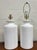 Vintage Ceramic Jar Bucket Urn Lamps, Flat White Glazed - Pair For Sale - Image 10 of 11