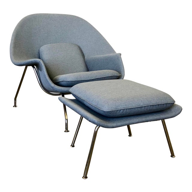Mid 20th Century Vintage Maraham Fabric Womb Chair and ...
