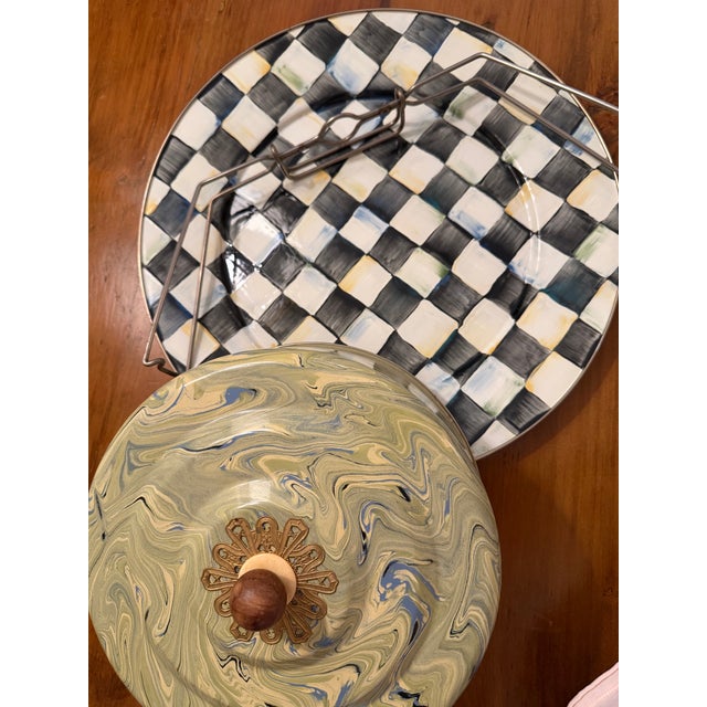 American 1990s Cake Carrier by Mackenzie Childs For Sale - Image 3 of 4