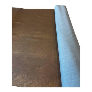 Shagreen Vinyl Fabric - Taupe-Copper Colored - 33 Ft. Continuous For Sale