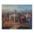 Mid-20th Century Signed, Continental School - Figures at a Waterside Market, Oil on Canvas For Sale