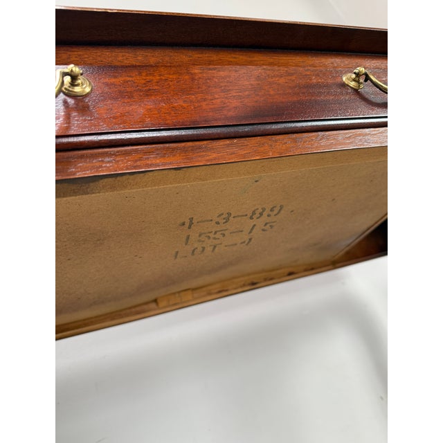 Vintage Hickory Chair James River Collection Mahogany Queen Anne Style Console Table For Sale - Image 18 of 18