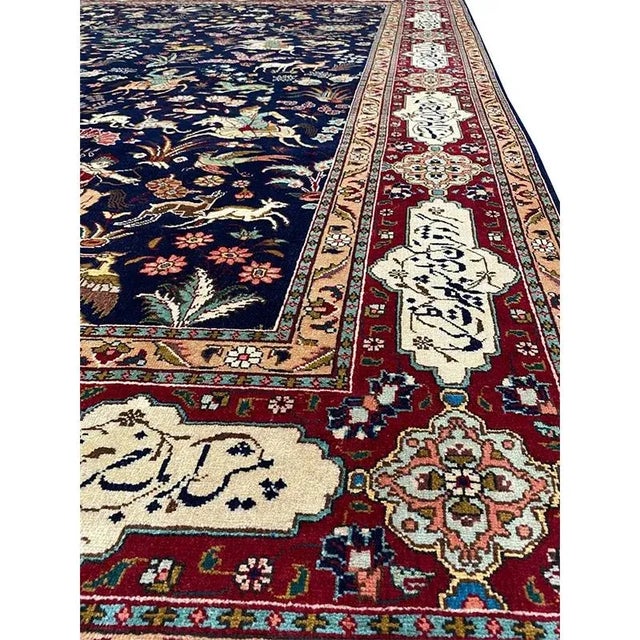 1940s Vintage Persian Khoy Area Rug 8'3" X 11'3" For Sale In Dallas - Image 6 of 11