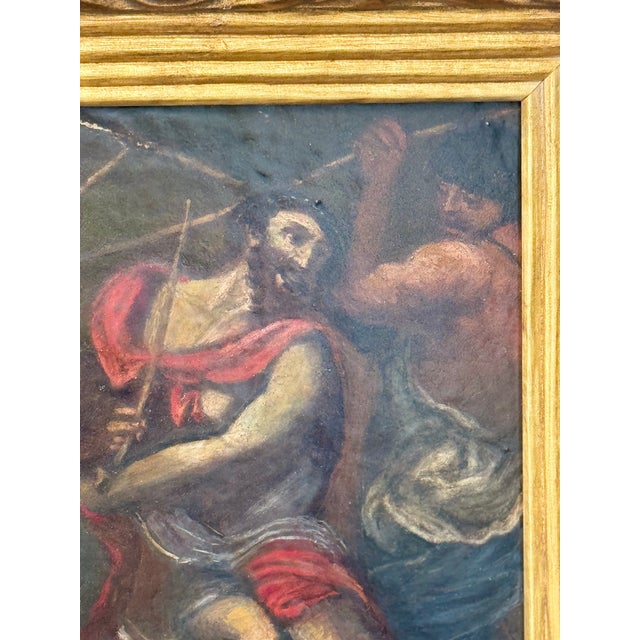 17th Century Italian School Oil Painting, "The Coronation of Thorns" After Titian For Sale - Image 4 of 7