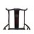 Chinese Chinese Traditional Black Brown Yoke-Back Armchair Set W Small Table For Sale - Image 3 of 12