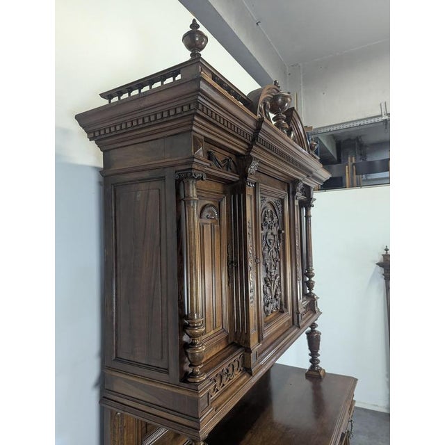 Large Renaissance-Style Cupboard in Walnut For Sale - Image 15 of 18
