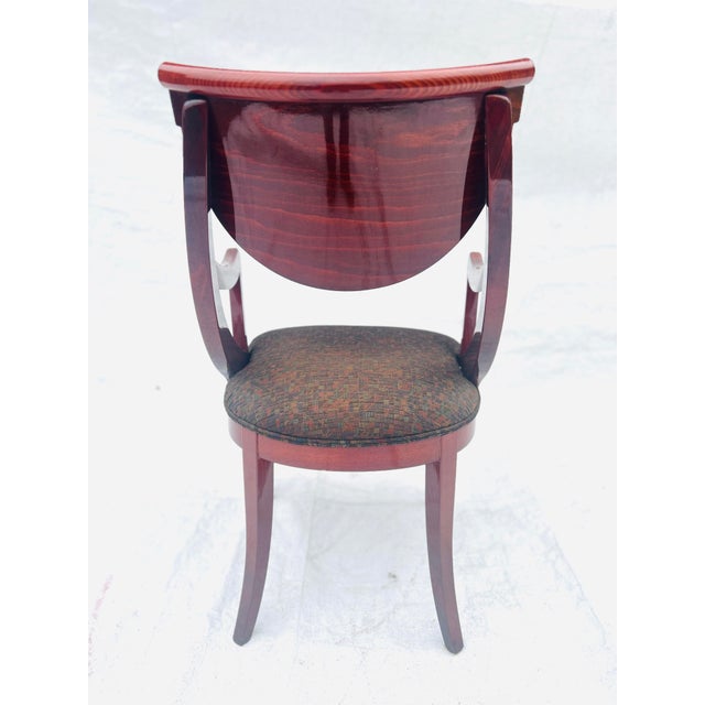 Wood Contemporary Hollywood Recency Style Lacquered Wood Italian Attributed to Pietro Costantini Arm Chair For Sale - Image 7 of 10