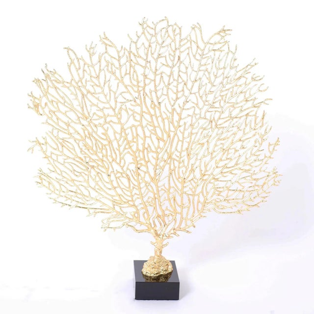 1970s 1970s Mid Century Metal Sea Fan Sculptures - a Pair For Sale - Image 5 of 9