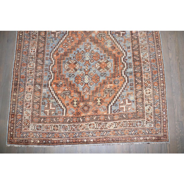 Early 20th Century Persian Shiraz Square Rug - 3'10" x 3'11" For Sale In New York - Image 6 of 7