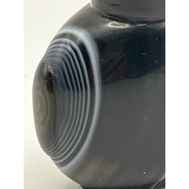 Stone Vintage Black Agate With White Bands For Sale - Image 7 of 10