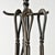 Vintage Iron Fireplace Tool Set Twisted Handles Five Piece Rustic Hearth Tools For Sale In Rochester - Image 6 of 15