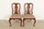 Queen Anne Henkel Harris Queen Anne Solid Cherry Wood Side Chairs or Dining Chairs, Pair For Sale - Image 3 of 14