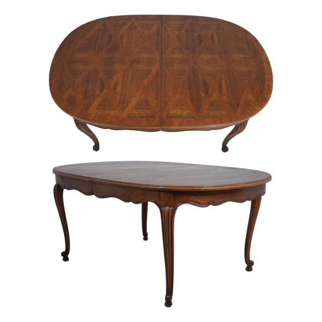 Baker French Walnut Dining Room Table For Sale