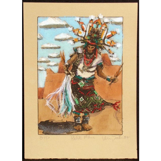 1980s Larry Fodor "Palik Mana" Signed Numbered Lithograph Artwork For Sale - Image 5 of 5
