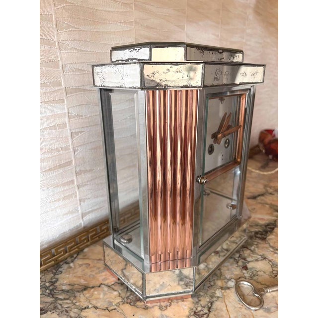 Art Deco Pendulum in Chrome and Mirror Glass, 1930s For Sale - Image 10 of 18