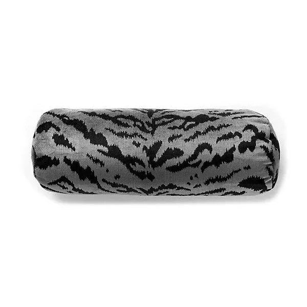 Traditional The House of Scalamandré Tigre Bolster, Silver & Black For Sale - Image 3 of 3