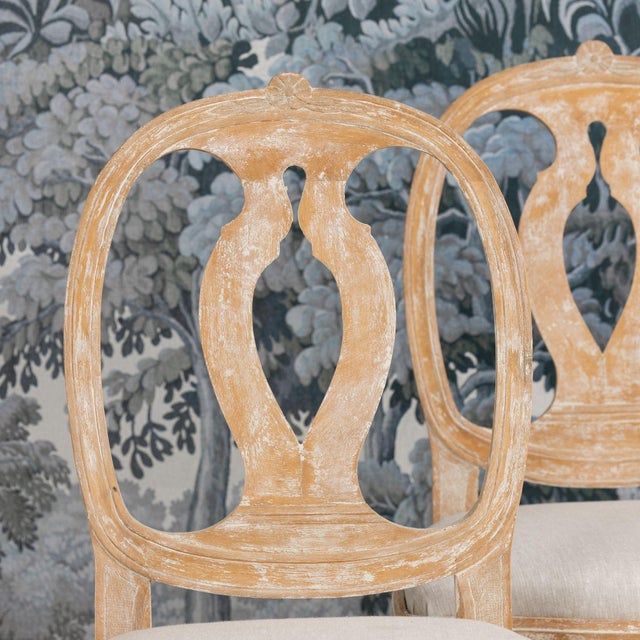 18th Century Set of Four 18th C. Swedish Gustavian 'Model' Chairs in Original Paint For Sale - Image 5 of 17